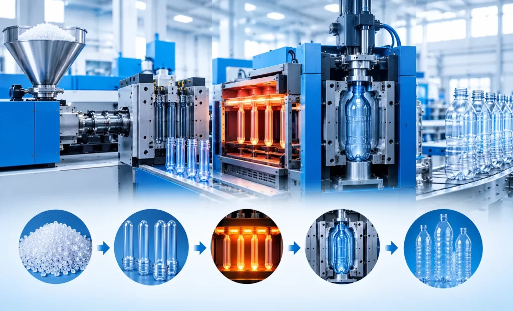 How Plastic Bottles Are Manufactured Using Injection and Blow Molding 